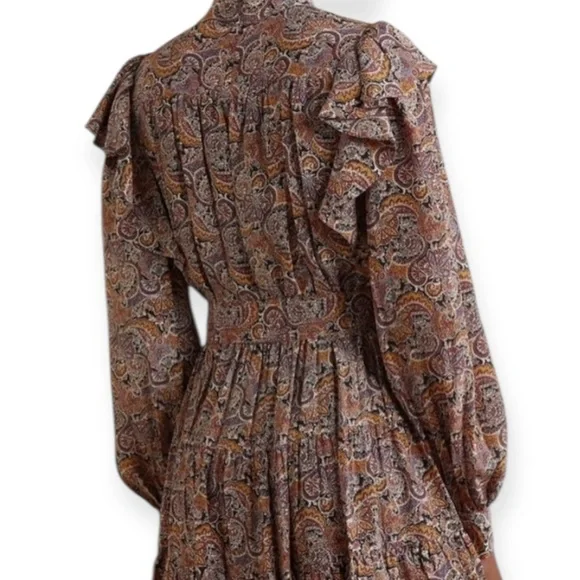 Ulla Johnson dress| Whimsical Silk Reema Dress Goldenrod Paisley | Size 4 - Picture 13 of 16